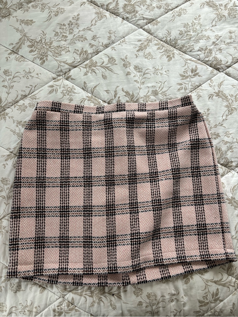 wild fable Pink and Black Plaid Mini Skirt
